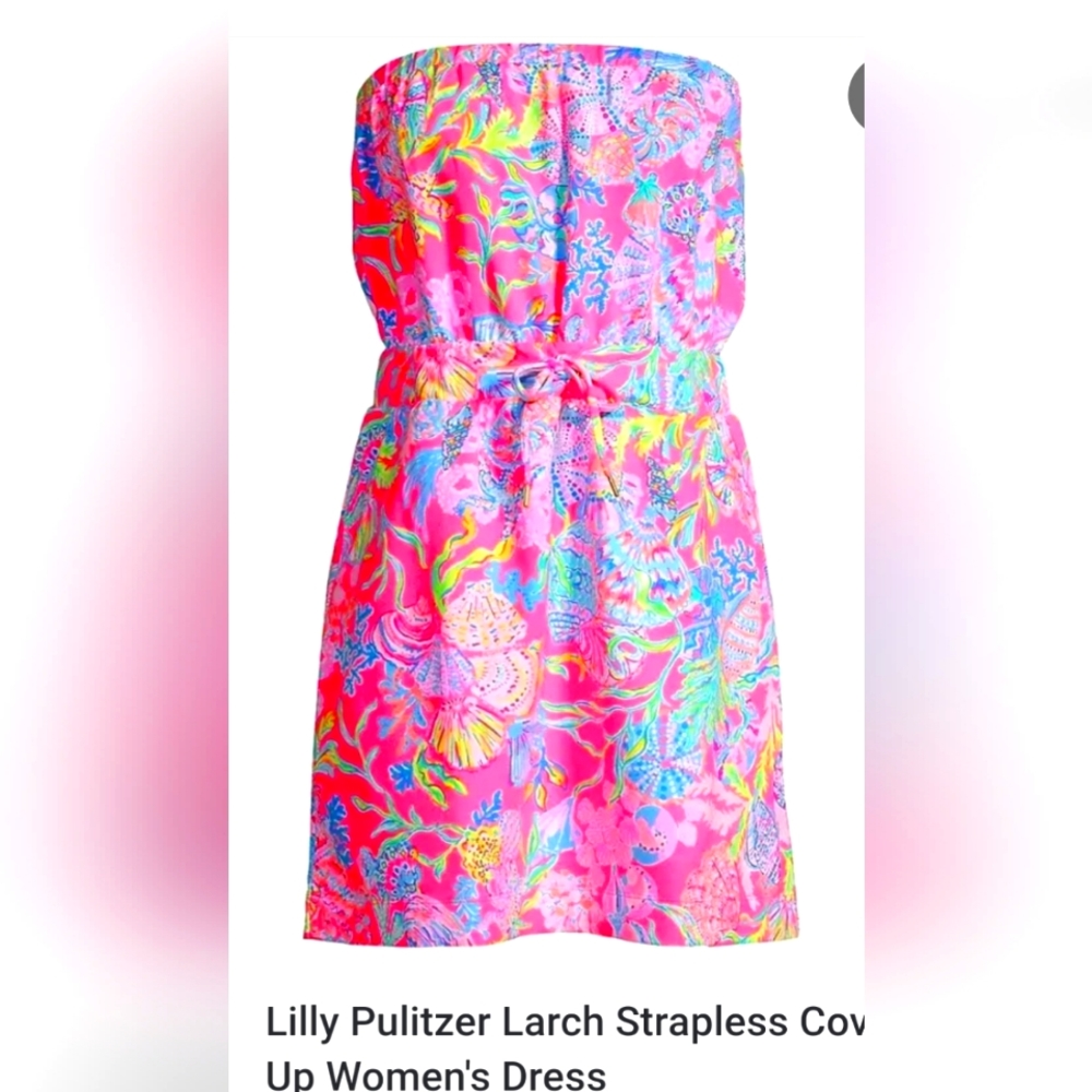 Lilly Pulitzer Larch Strapless Cover Up Dress Size XS perfect condition